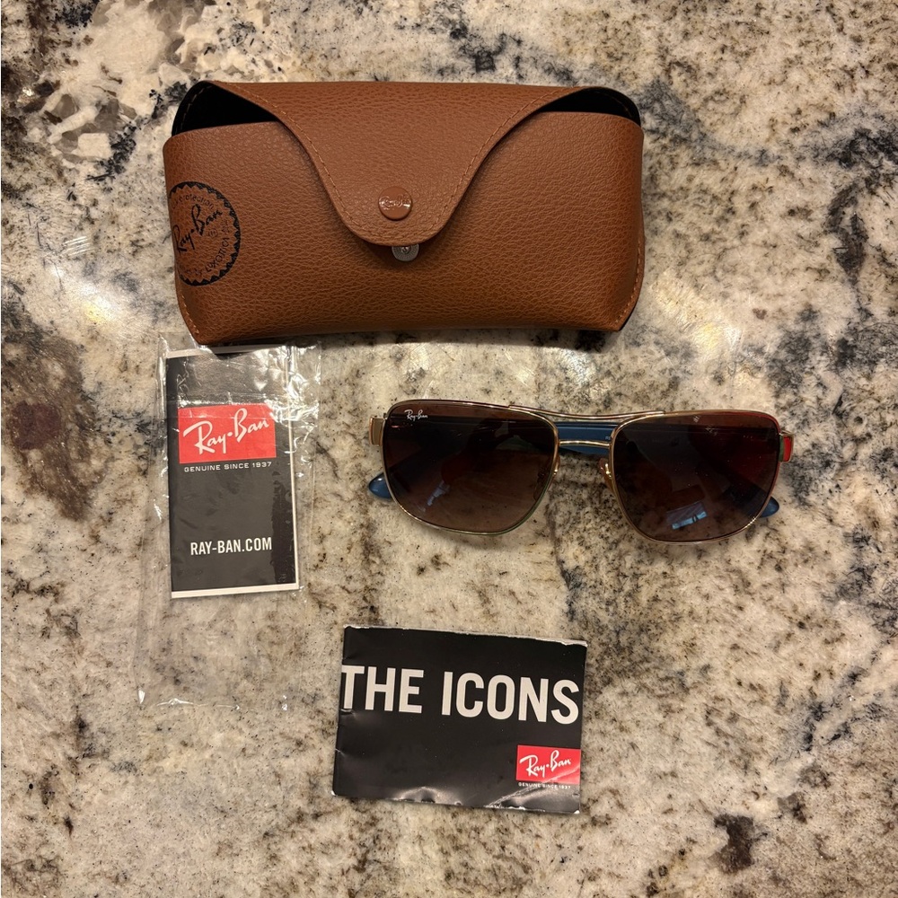 Ray-Ban Tortoise Sunglasses with Brown Case